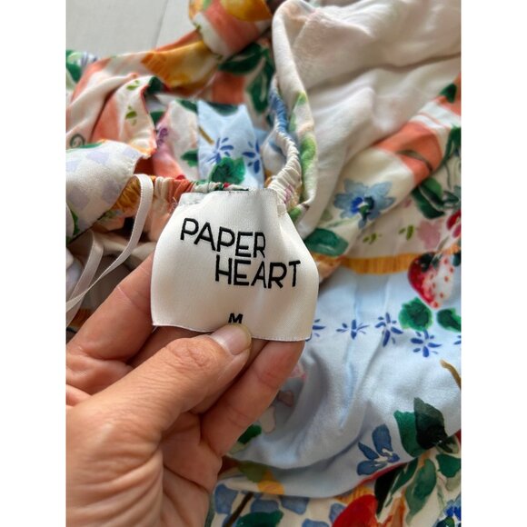 Paper Heart Womens Medium Patchwork Fruit Print Maxi Dress - Picture 5 of 12